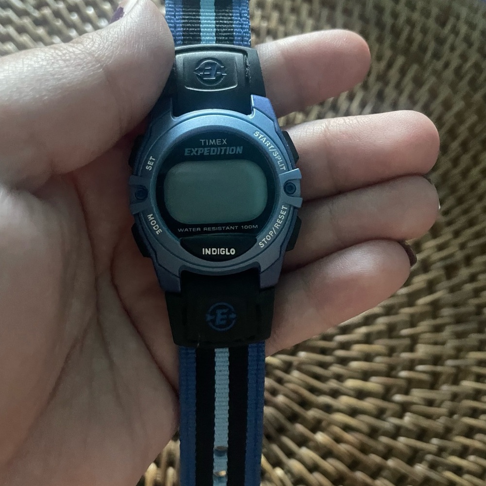 Timex Expedition Indiglo Black and Blue Watch